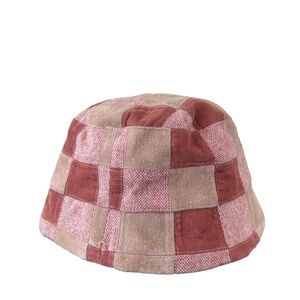 Vintage Y2K Wilsons Leather Suede Patchwork Pink Bucket Hat